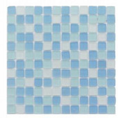 Splashback Tile Ocean Wave Beached 12 in. x 12 in. x 8 mm Frosted Glass Mosaic Tile-OCNWAVEFRST 206203020