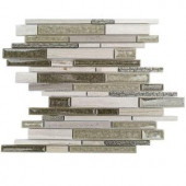 Splashback Tile Olive Branch Wooden Beige Glass and Stone Mosaic Tile - 3 in. x 6 in. Tile Sample-C2D13 206203083