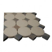 Splashback Tile Orbit Satellite Pattern Marble Mosaic Floor and Wall Tile - 3 in. x 6 in. x 8 mm Sample-L3B9 203217978