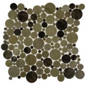 Splashback Tile Orbit Woodland Circles 12 in. x 12 in. x 8 mm Mosaic Floor and Wall Tile-ORBIT WOODLAND CIRCLES 204688670