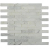 Splashback Tile Oriental Sculpture 12 in. x 12 in. x 8 mm Marble Mosaic Floor and Wall Tile-ORIENTAL BIG BRICK 203061290