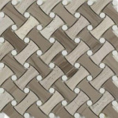 Splashback Tile Pedigree Cremini 11-1/2 in. x 11-1/4 in. x 10 mm Polished Marble Mosaic Tile-PDGRECREM 206785949