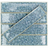 Splashback Tile Roman Selection Iced Blue 2 in. x 8 in. x 9 mm Glass Floor and Wall Tile-RMNICDBLU2X8 206203041
