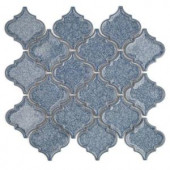 Splashback Tile Roman Selection Iced Blue Lantern 9-3/4 in. x 10-1/2 in. x 8 mm Glass Mosaic Tile-RMNICDBLULAN 206203030