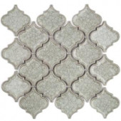 Splashback Tile Roman Selection Iced Light Cream Lantern 9-3/4 in. x 10-1/2 in. x 8 mm Glass Mosaic Tile-RMNICDLTCRMLAN 206203031