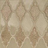 Splashback Tile Roman Selection Raw Ginger Arabesque 12-1/4 in. x 13-3/4 in. x 8 mm Glass Mosaic Tile-RMNRAWGINGARB 206203032