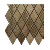 Splashback Tile Roman Selection Side Saddle Diamond Glass Floor and Wall Tile - 6 in. x 6 in. Tile Sample-R4A1 STONE TILE 203478040