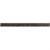 Splashback Tile Rust 3/4 in. x 6 in. Glass Pencil Liner Trim Wall Tile-GPL RUST 206347046