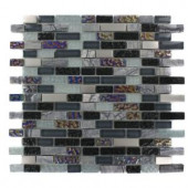 Splashback Tile Seattle Skyline Blend Bricks 12 in. x 12 in. x 8 mm Marble and Glass Mosaic Floor and Wall Tile-SEATTLE SKYLINE BLEND BRICKS BRICKS 203061513