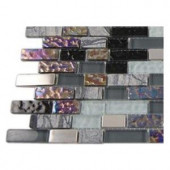 Splashback Tile Seattle Skyline Blend Bricks Marble and Glass Tile Bricks - 6 in. x 6 in. x 8 mm Floor and Wall Tile Sample-R4B6 203218108