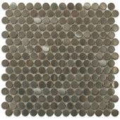 Splashback Tile Silver Penny Round 12 in. x 12 in. x 8 mm Stainless Steel Metal Mosaic Floor and Wall Tiles-METAL SILVER STAINLESS STEEL PENNY ROUND 203061666
