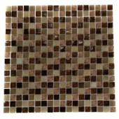 Splashback Tile Southern Comfort Squares 12 in. x 12 in. x 8 mm Glass Mosaic Floor and Wall Tile-SOUTHERN COMFORT SQUARES GLASS TILES 203288455