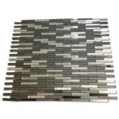 Splashback Tile Specchio Metallic Night Terrace 12-3/4 in. x 12 in. x 4 mm Polished and Frosted Glass Mirror Mosaic Tile-SPCMETNIT 206822973