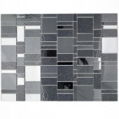 Splashback Tile Specchio Metallic Titanium Glass Mirror Tile - 3 in. x 6 in. Tile Sample-S1A11SPCTITM 206822978