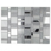 Splashback Tile Specchio Platinum 10.62 in. x 14.12 in. x 4 mm Polished Glass Mirror Mosaic Tile-SPCPTM 206822975