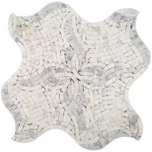 Splashback Tile Starfish 12 in. x 12 in. x 10 mm Polished Marble Mosaic Tile-STRFSH 206883592