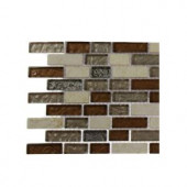 Splashback Tile Suede Shoe Brick Pattern Marble and Glass Floor and Wall Tile - 6 in. x 6 in. Tile Sample-R4B7 203218109
