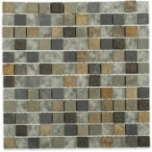 Splashback Tile Tapestry 12 in. x 12 in. x 8 mm Marble and Glass Mosaic Floor and Wall Tile-VINTAGE JEWELRY 203061333