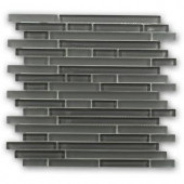 Splashback Tile Temple Konkrete 11-3/4 in. x 11-3/4 in. x 8 mm Glass Floor and Wall Tile-TEMPLE KONKRETE 203061548