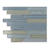 Splashback Tile Temple Seawave Glass Tile - 3 in. x 6 in. x 8 mm Tile Sample-R3B4 203218081