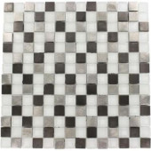 Splashback Tile Tetris Steel Ice 12 in. x 12 in. x 8 mm Mosaic Floor and Wall Tile-TETRIS STEEL ICE 203061299