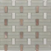 Splashback Tile Weave Mountain Path Polished Glass, Marble and Metal Tile - 3 in. x 6 in. Tile Sample-L3D9WEVMTNPHT 206822955