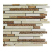 Splashback Tile Windsor 1/4 in. x Random Galil Blend Pattern Marble Mosaic Tile Sample-L5C1 203218025