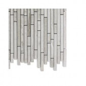 Splashback Tile Windsor Random Wooden Beige Marble Mosaic Floor and Wall Tile - 3 in. x 6 in. x 8 mm Tile Sample-L5C5 STONE TILE 203478124
