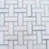 Splashback Tile Yarn Olive Tree 12-1/2 in. x 12-1/2 in. x 10 mm Polished Marble Mosaic Tile-YRNOLVTRE 206785984