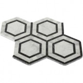Splashback Tile Zeta Carrera 10-3/4 in. x 12-1/4 in. x 10 mm Polished Marble Mosaic Tile-ZTACRA 206785995