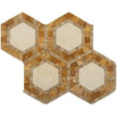 Splashback Tile Zeta Crema Marfil Noche Polished Marble Tile - 6 in. x 6 in. Tile Sample-C3C11ZTACRMR 206786002