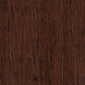 Take Home Sample - Hand Scraped Strand Woven Mocha Bamboo Flooring - 5 in. x 7 in.-HL-392118 205410393