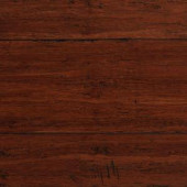 Take Home Sample - Strand Woven Distressed Carmel Click Lock Engineered Bamboo Flooring - 5 in. x 7 in.-AA-171018 205515491