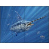 The Tile Mural Store Out of the Blue 17 in. x 12-3/4 in. Ceramic Mural Wall Tile-15-2326-1712-6C 205842888