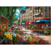 The Tile Mural Store Paris Flower Market 24 in. x 18 in. Ceramic Mural Wall Tile-15-399-2418-6C 205842683