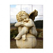 Tile My Style Angel2 18 in. x 24 in. Tumbled Marble Tiles (3 sq. ft. /case)-TMS0015M2 203457939