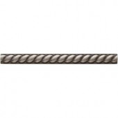 Weybridge 1/2 in. x 6 in. Cast Metal Rope Liner Brushed Nickel Tile (18 pieces / case)-TILE469024001HD 203381209