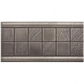 Weybridge 3 in. x 6 in. Cast Metal Mosaic Deco Brushed Nickel Tile (10 pieces / case)-TRIM462024001HD 203381228