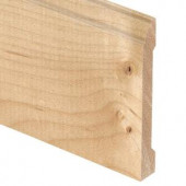 Zamma Unfinished Maple 5/8 in. Thick x 5-1/4 in. Wide x 94 in. Length Hardwood Base Molding-014003002612 205583186